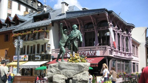 A Chamonix, au pied du mont Blanc
